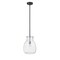 Z-Lite Bella 1 Light Mini Pendant, Matte Black & Clear 476P-ROD-MB-BN - alternate 2